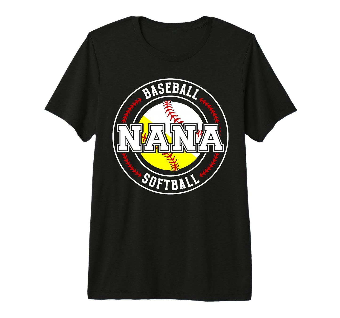 Baseball Softball Nana Softball T-Shirt - Unique Graphic Men Women - T-Shirt, Sweatshirt, Hoodie