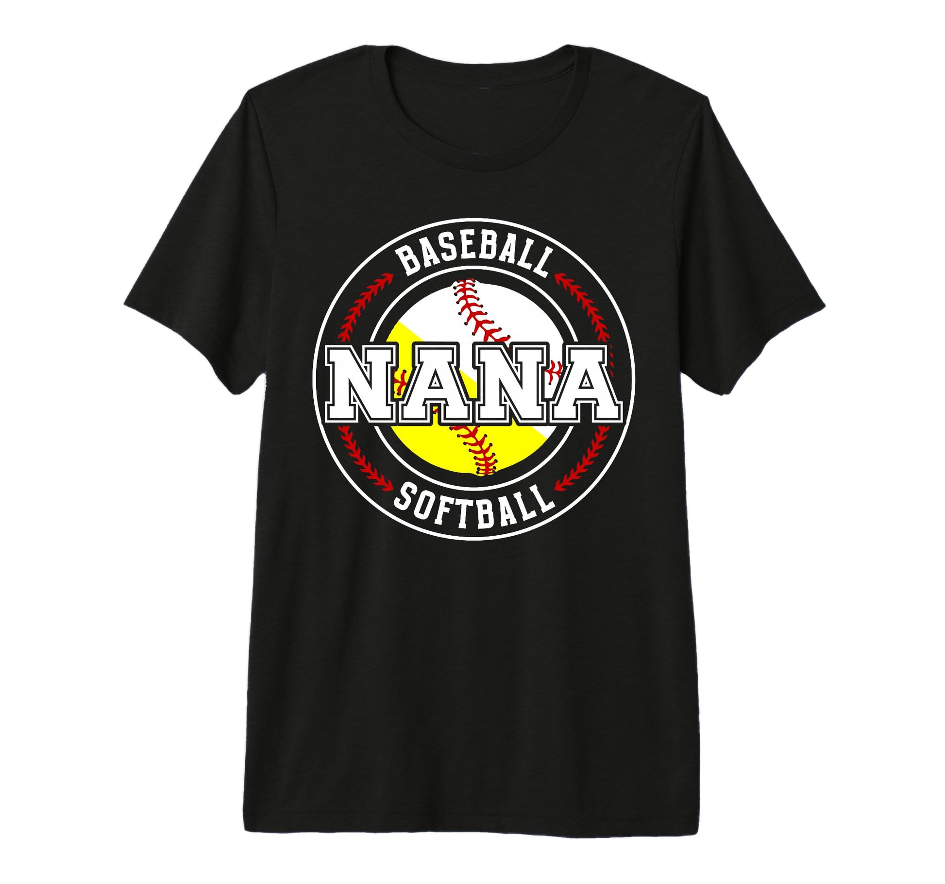 Baseball Softball Nana Softball T-Shirt - Unique Graphic Men Women - T-Shirt, Sweatshirt, Hoodie