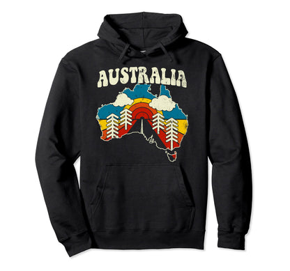 Australia Australian Country Rainbow Hoodie - Streetwear Style for Adults - T-Shirt, Sweatshirt, Hoodie