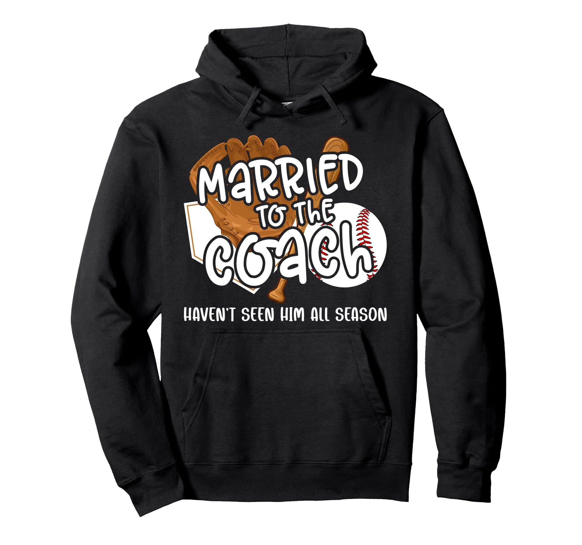 Married To Coach Baseball Coach Wife Hoodie - Aesthetic Graphic for Adults - T-Shirt, Sweatshirt, Hoodie