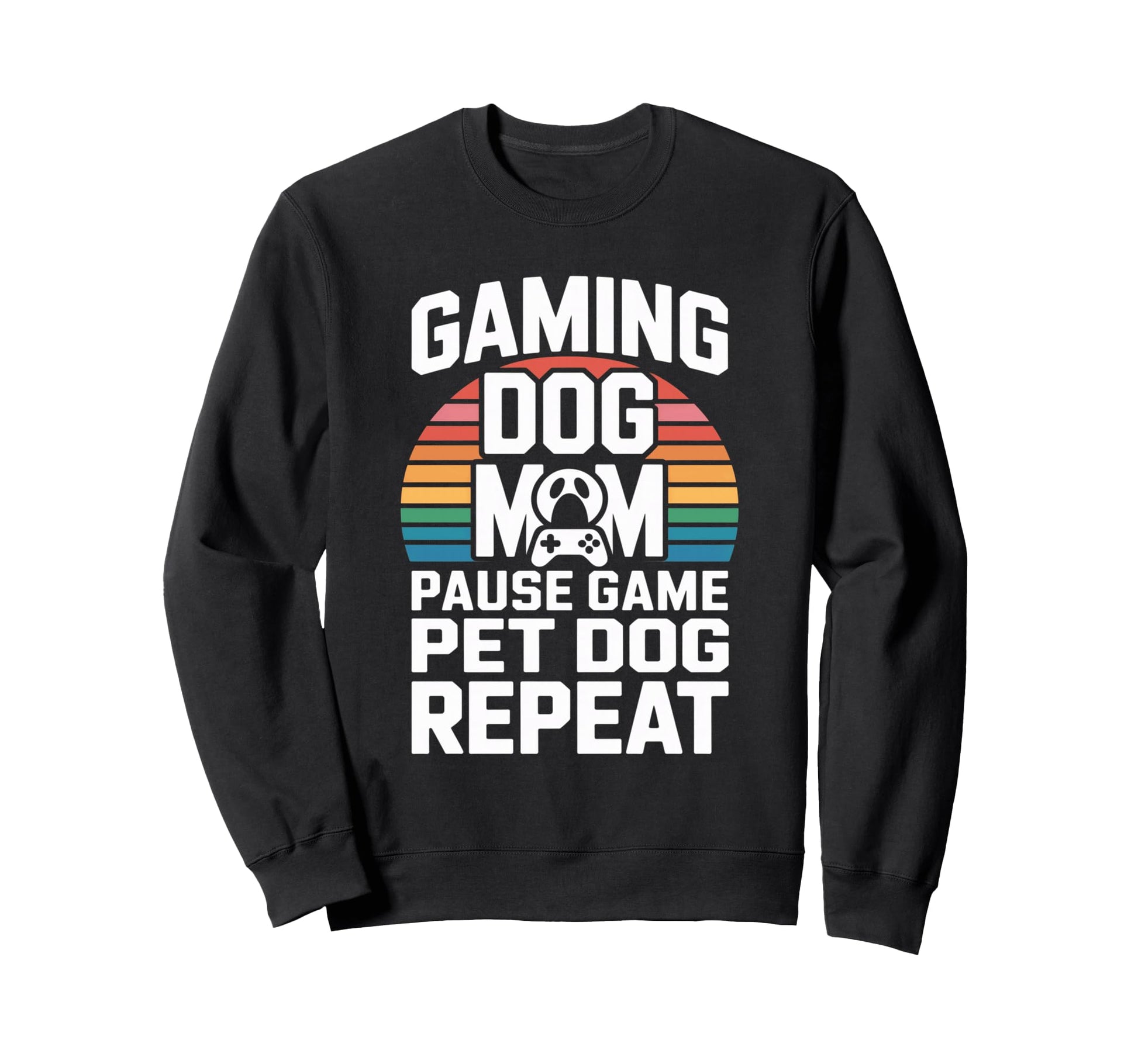 Gaming Dog Mom Pause Game Pet Dog Sweatshirt - Minimalist Print Unisex - T-Shirt, Sweatshirt, Hoodie