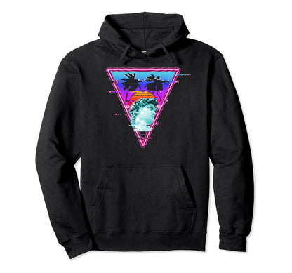 Synthwave Glitch Art Vaporwave Hoodie - Aesthetic Graphic Men Women - T-Shirt, Sweatshirt, Hoodie