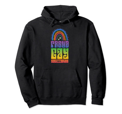 Proud Gay Sagittarius Queer Lgbtq Pride Hoodie - Custom Art Print Unisex - T-Shirt, Sweatshirt, Hoodie