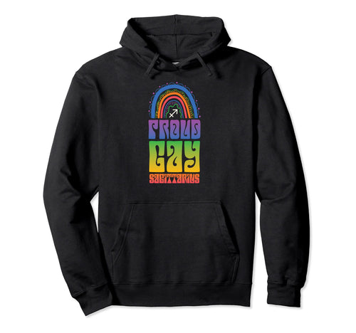 Proud Gay Sagittarius Queer Lgbtq Pride Hoodie - Custom Art Print Unisex - T-Shirt, Sweatshirt, Hoodie