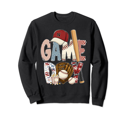 Baseball Game Day Baseball Sweatshirt - Casual Everyday Wear for Adults - T-Shirt, Sweatshirt, Hoodie