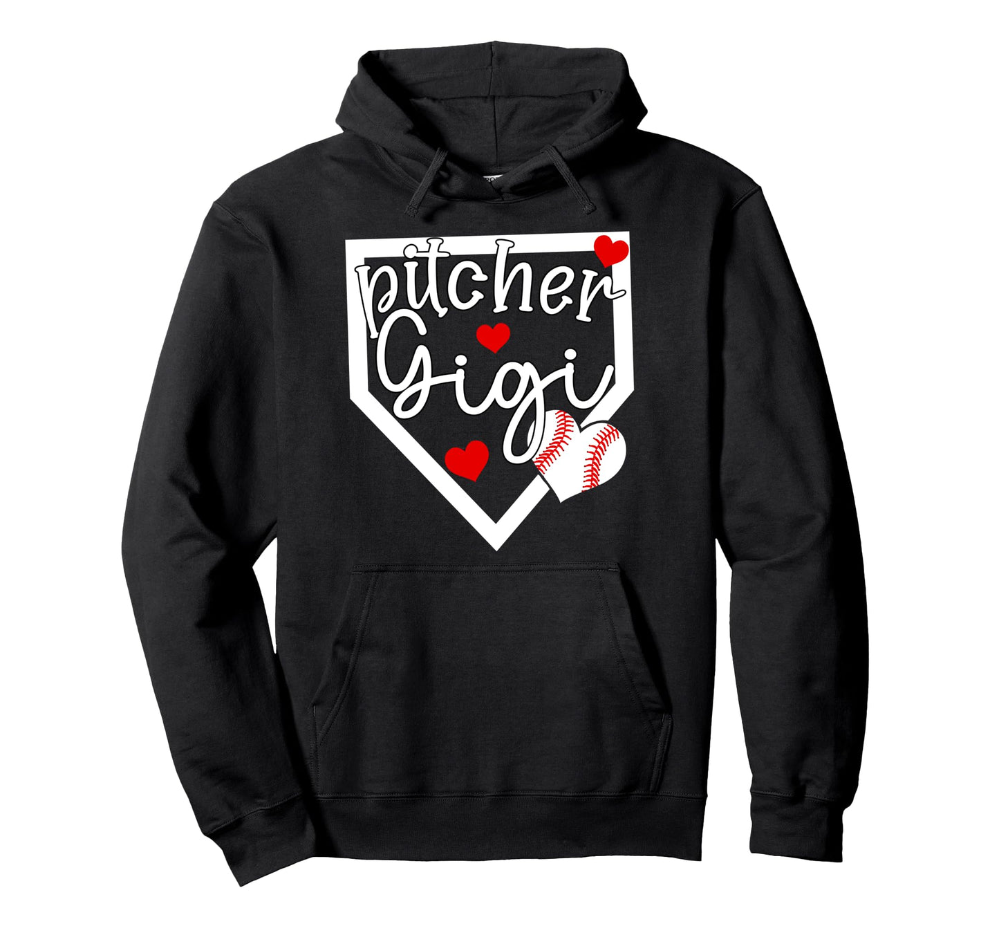 Baseball Pitcher Gigi Grandma Gigi Hoodie - Novelty Apparel for Adults - T-Shirt, Sweatshirt, Hoodie