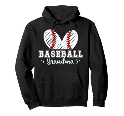 Baseball Grandma Baseball Player Hoodie - Trendy Graphic Men Women - T-Shirt, Sweatshirt, Hoodie