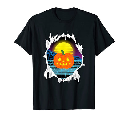 Halloween Aesthetic Pumpkin 1980S 1990S T-Shirt - Trendy Graphic Unisex - T-Shirt, Sweatshirt, Hoodie