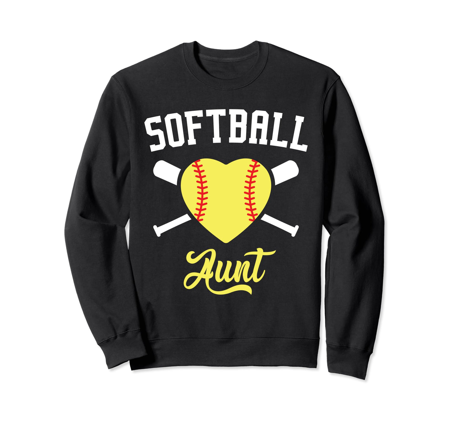 Softball Aunt Family Softball Player Sweatshirt - Aesthetic Graphic Unisex - T-Shirt, Sweatshirt, Hoodie