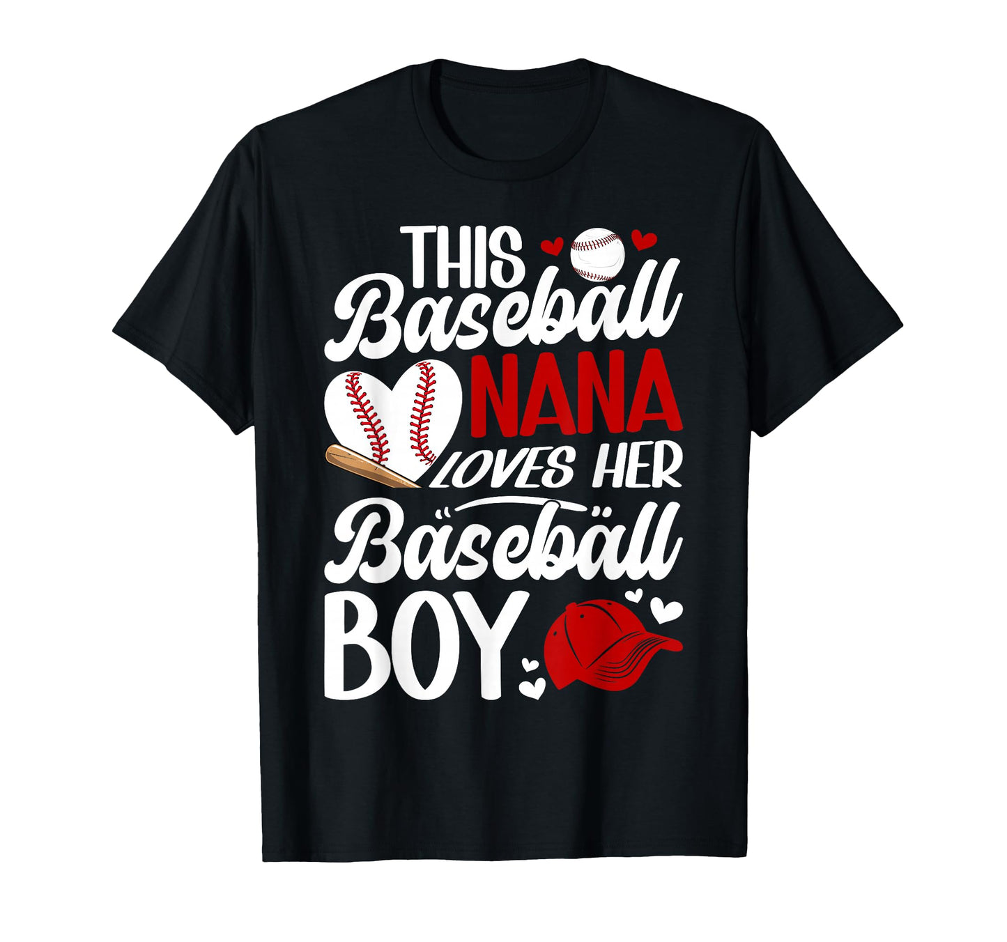 Grandma Nana Baseball Player Mothers Hoodie - Fun Novelty Design Men Women - T-Shirt, Sweatshirt, Hoodie