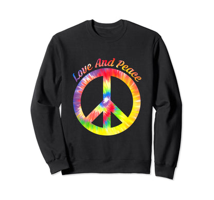 Love Peace 60S 70S Hippie Costume Sweatshirt - Custom Art Print Unisex - T-Shirt, Sweatshirt, Hoodie