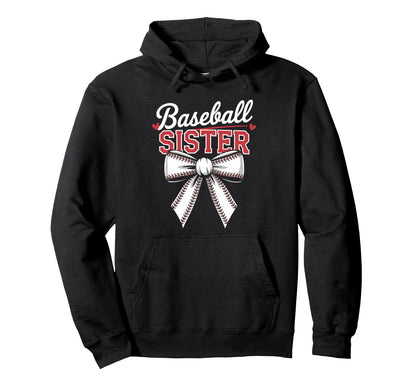 Happy Baseball Sister Sport Lover Hoodie - Minimalist Print for Adults - T-Shirt, Sweatshirt, Hoodie