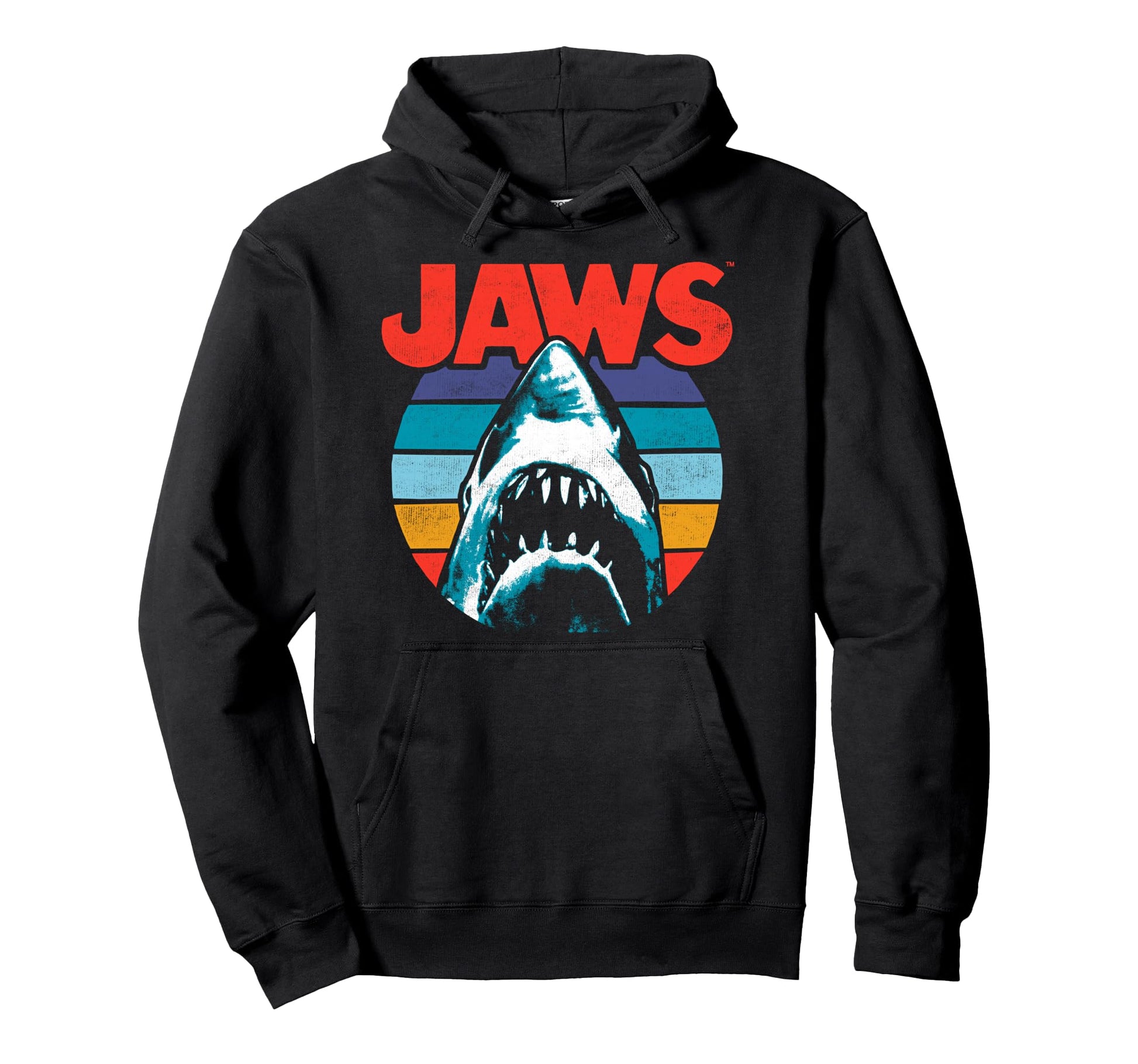 Jaws Colors Shark Rainbow Logo Hoodie - Graphic Print for Adults - T-Shirt, Sweatshirt, Hoodie