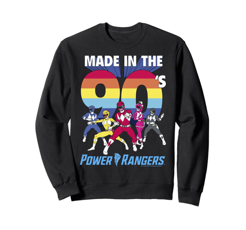Power Rangers Made 90S Rainbow Sweatshirt - Graphic Print for Adults - T-Shirt, Sweatshirt, Hoodie