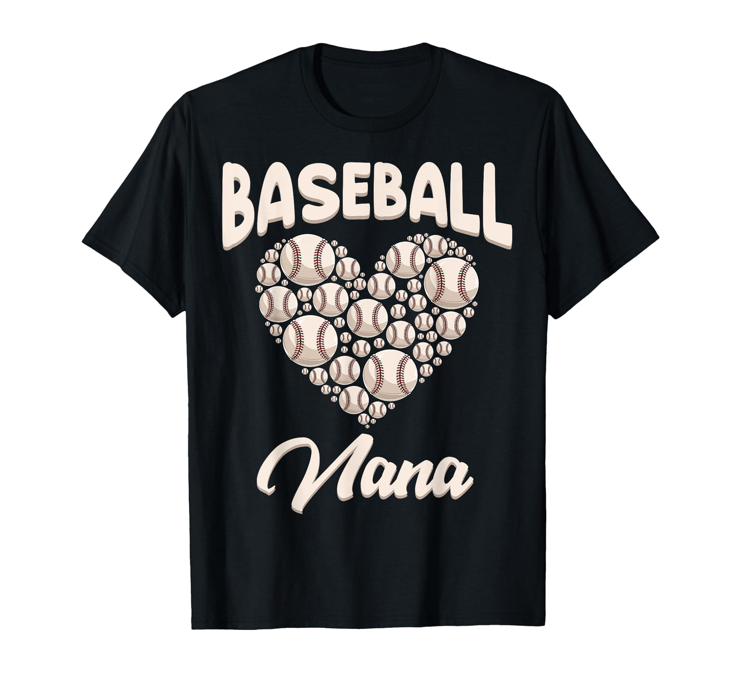 Baseball Nana Funny Birthday Baseball T-Shirt - Custom Art Print Men Women - T-Shirt, Sweatshirt, Hoodie
