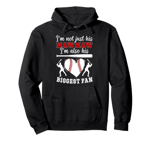 His Biggest Fan Baseball Mawmaw Hoodie - Trendy Graphic for Adults - T-Shirt, Sweatshirt, Hoodie