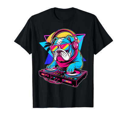 Pug Dj Vaporwave Aesthetic Dog T-Shirt - Novelty Apparel Men Women - T-Shirt, Sweatshirt, Hoodie