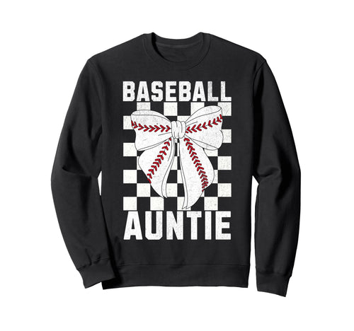 Baseball Aunt Coquette Bow Sweatshirt - Streetwear Style for Adults - T-Shirt, Sweatshirt, Hoodie