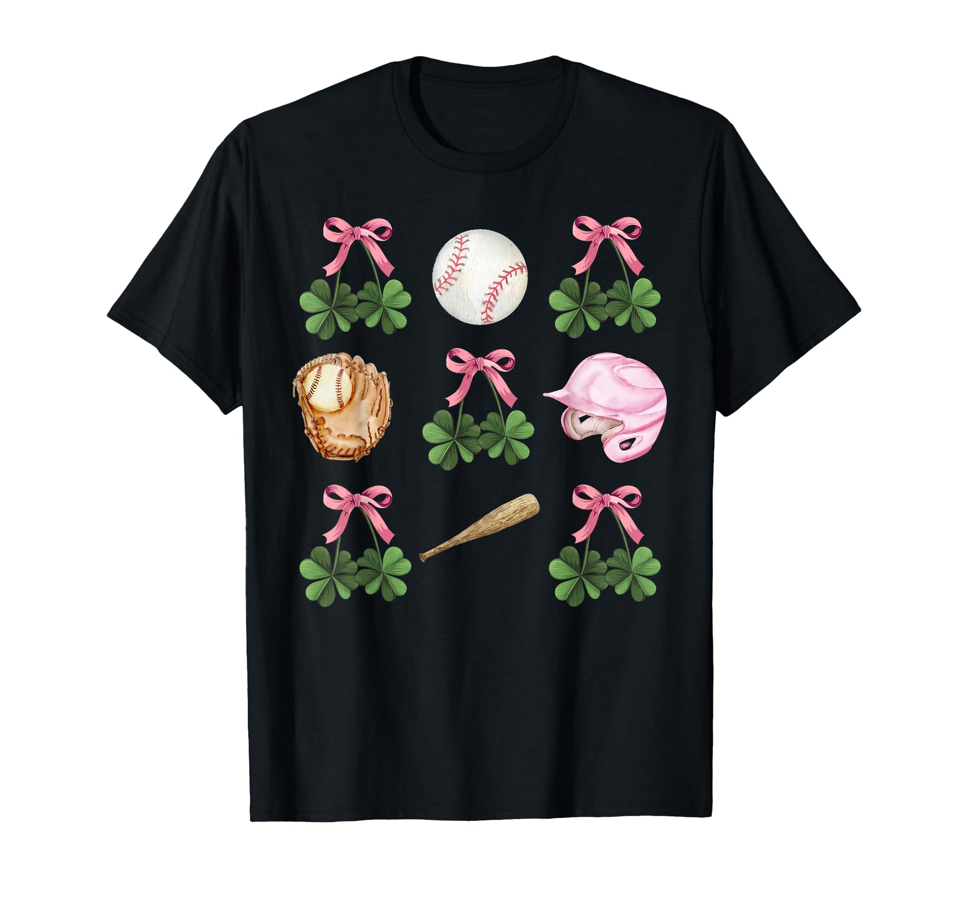 Coquette Baseball And Shamrock St T-Shirt - Unique Graphic for Adults - T-Shirt, Sweatshirt, Hoodie