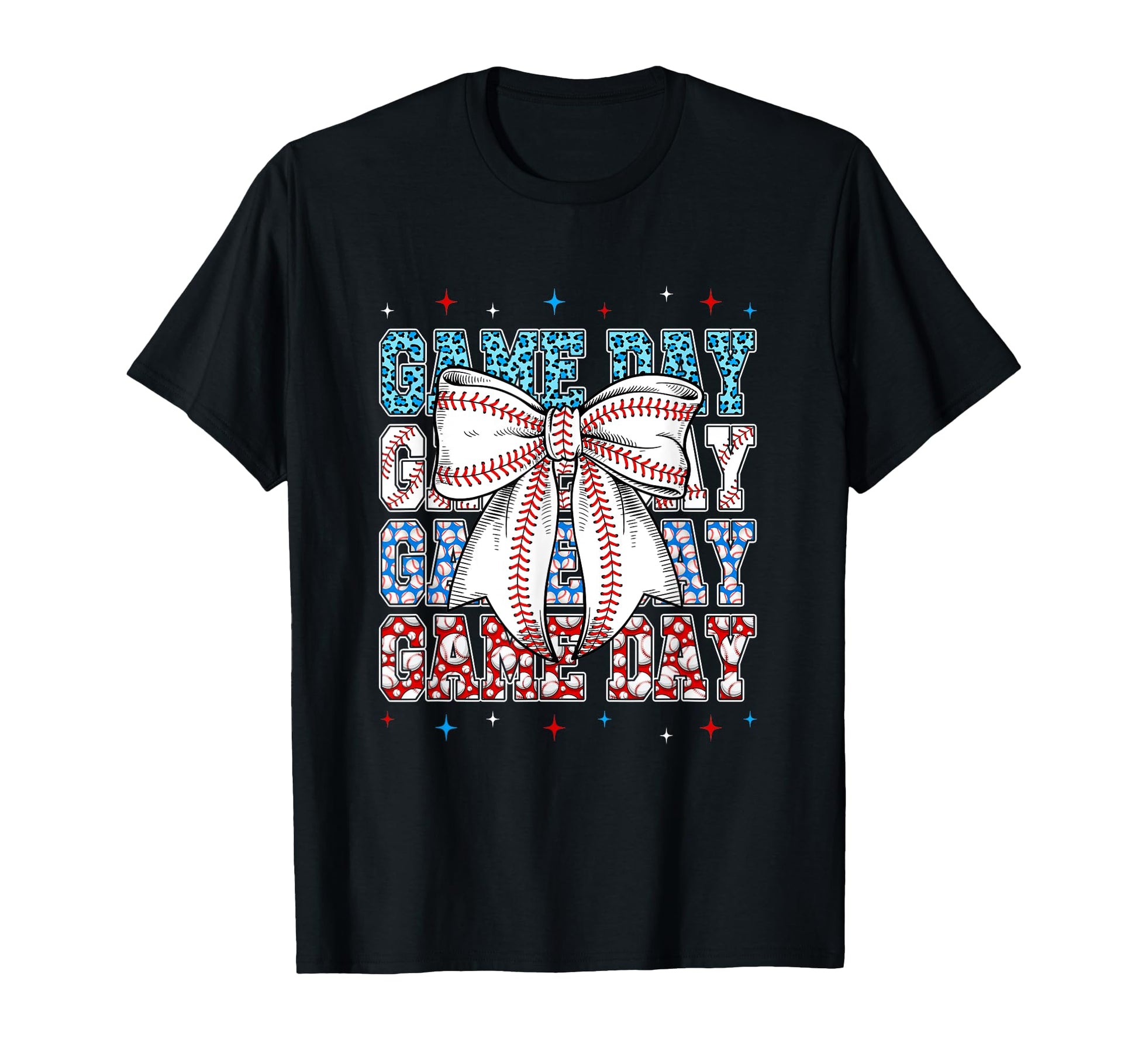 Coquette Bow Game Day Baseball T-Shirt - Fun Novelty Design Men Women - T-Shirt, Sweatshirt, Hoodie