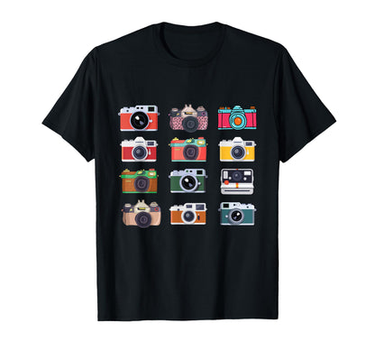 Camera Tourism Equipment Globe Trotters T-Shirt - Graphic Print Men Women - T-Shirt, Sweatshirt, Hoodie