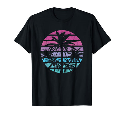 Palm Tree Sunset Summer Beach Tropical T-Shirt - Trendy Graphic for Adults - T-Shirt, Sweatshirt, Hoodie