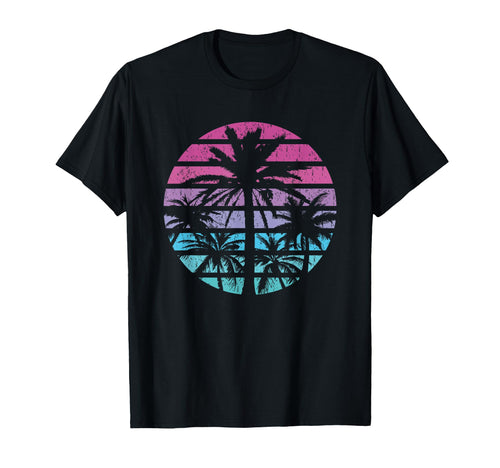 Palm Tree Sunset Summer Beach Tropical T-Shirt - Trendy Graphic for Adults - T-Shirt, Sweatshirt, Hoodie