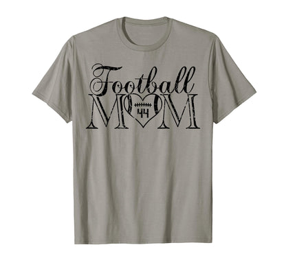 Football Mom Black Number 44 Jersey T-Shirt - Custom Art Print for Adults - T-Shirt, Sweatshirt, Hoodie