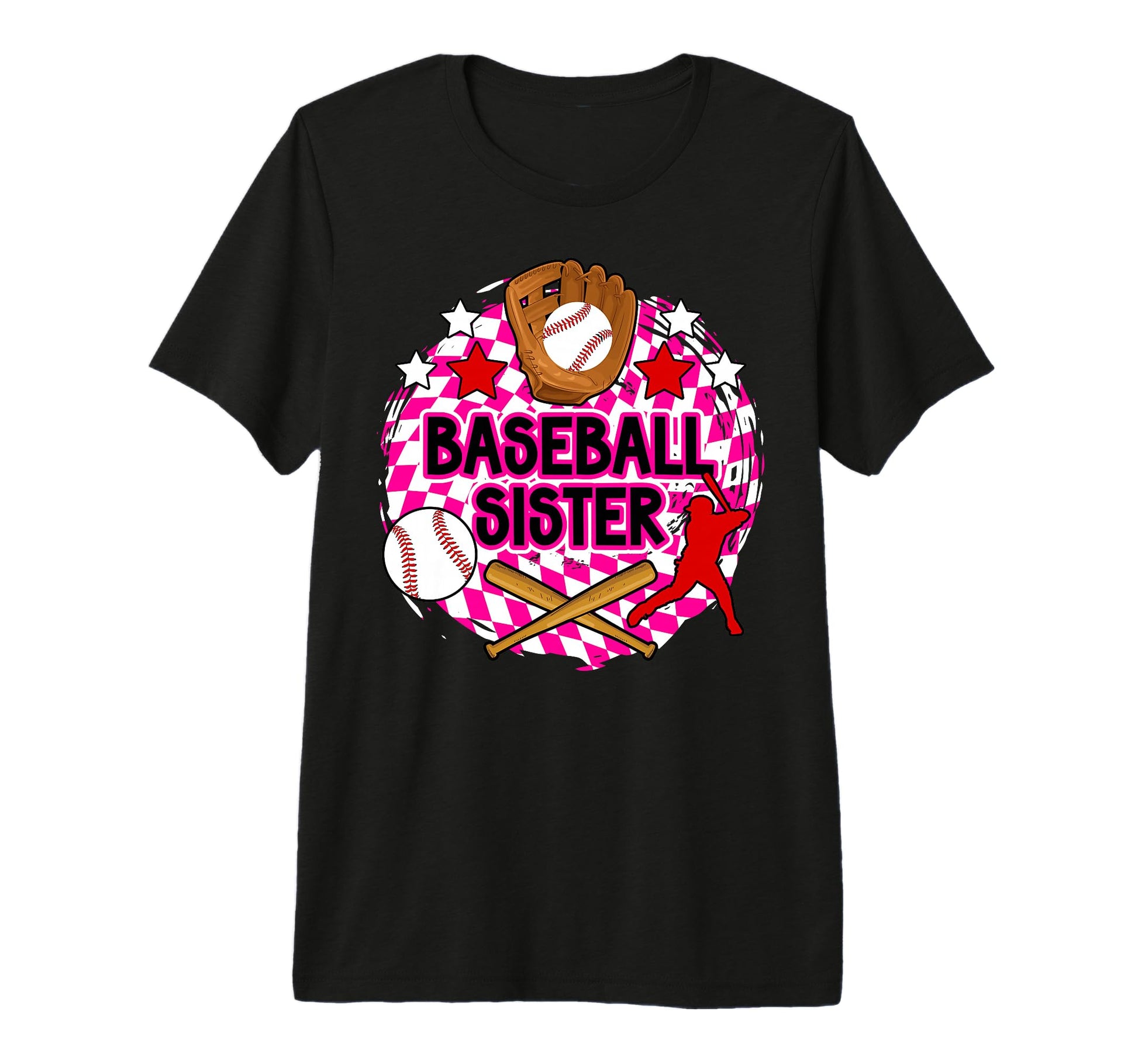 Baseball Sister Baseball Player T-Shirt - Custom Art Print Men Women - T-Shirt, Sweatshirt, Hoodie