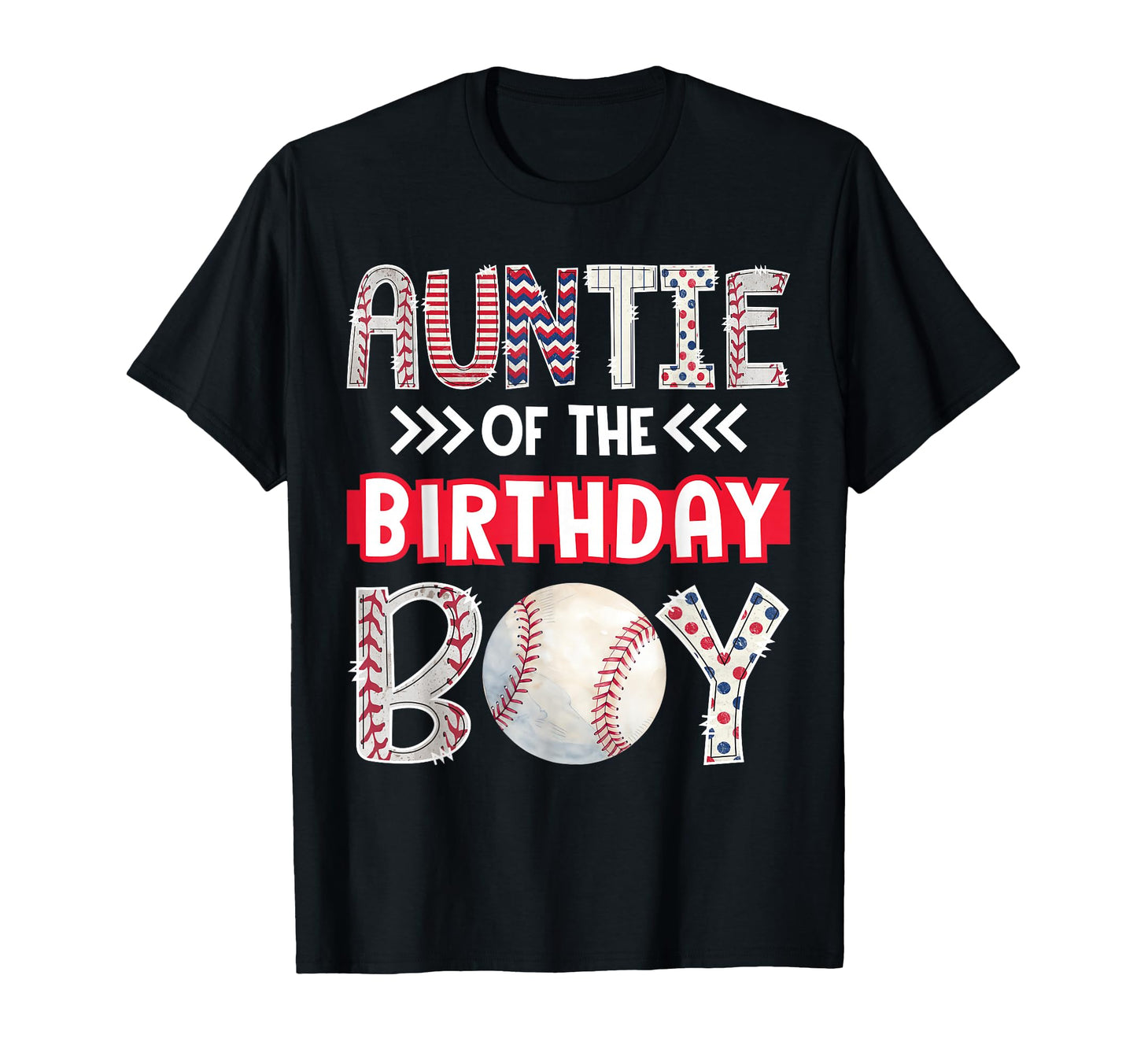 Auntie Birthday Baseball Family Squad T-Shirt - Trendy Graphic for Adults - T-Shirt, Sweatshirt, Hoodie