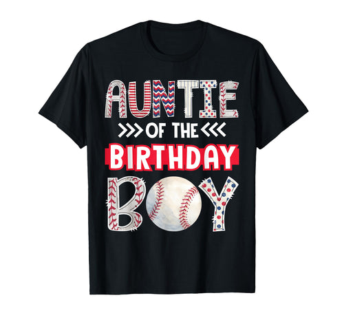 Auntie Birthday Baseball Family Squad T-Shirt - Trendy Graphic for Adults - T-Shirt, Sweatshirt, Hoodie