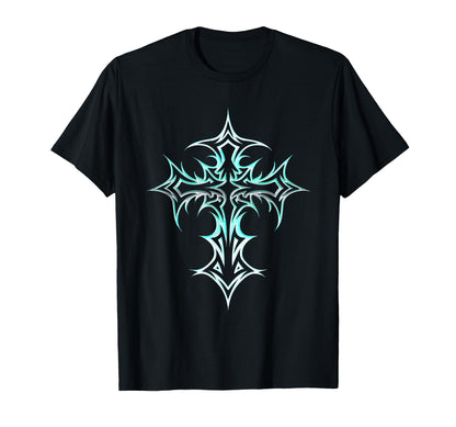 Gothic Cross Y2K Alt Aesthetic T-Shirt - Minimalist Print for Adults - T-Shirt, Sweatshirt, Hoodie