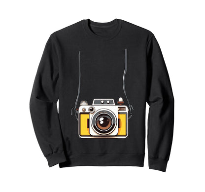 Fake Tourist Camera Holiday Vacation Sweatshirt - Graphic Print Men Women - T-Shirt, Sweatshirt, Hoodie