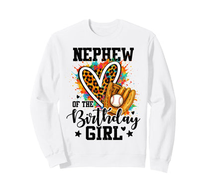 Nephew Birthday Baseball Sweatshirt - Fun Novelty Design for Adults - T-Shirt, Sweatshirt, Hoodie