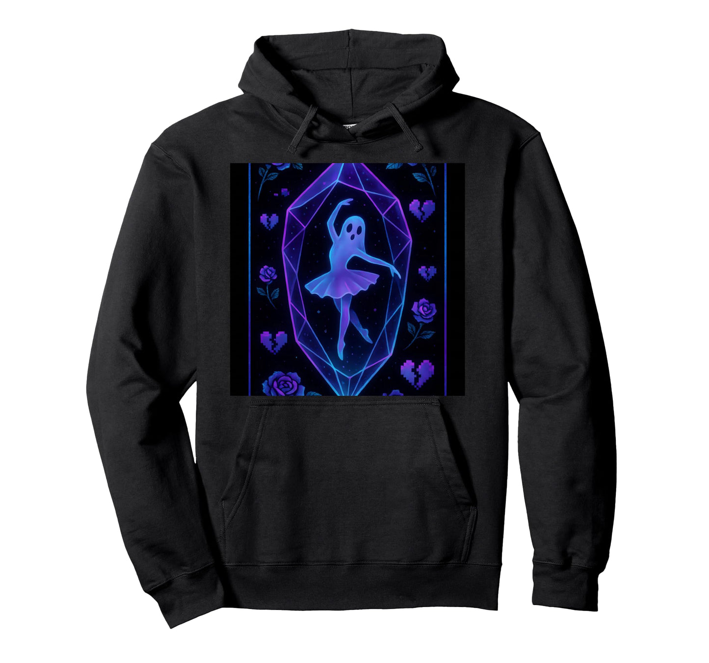 Pastel Goth Ballet Ghost Crystal Gem Hoodie - Custom Art Print Men Women - T-Shirt, Sweatshirt, Hoodie