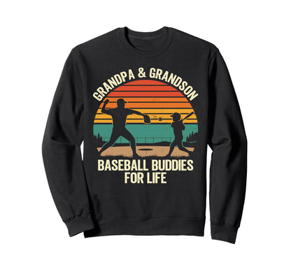 Grandpa And Grandson Baseball Sweatshirt - Graphic Print for Adults - T-Shirt, Sweatshirt, Hoodie