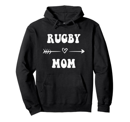 Rugby Mom Rugby Player Stylish Sports Hoodie - Graphic Print for Adults - T-Shirt, Sweatshirt, Hoodie