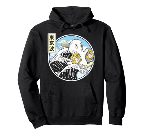 Surfing Ghost Banana Milk Cartons Hoodie - Unique Graphic Men Women - T-Shirt, Sweatshirt, Hoodie