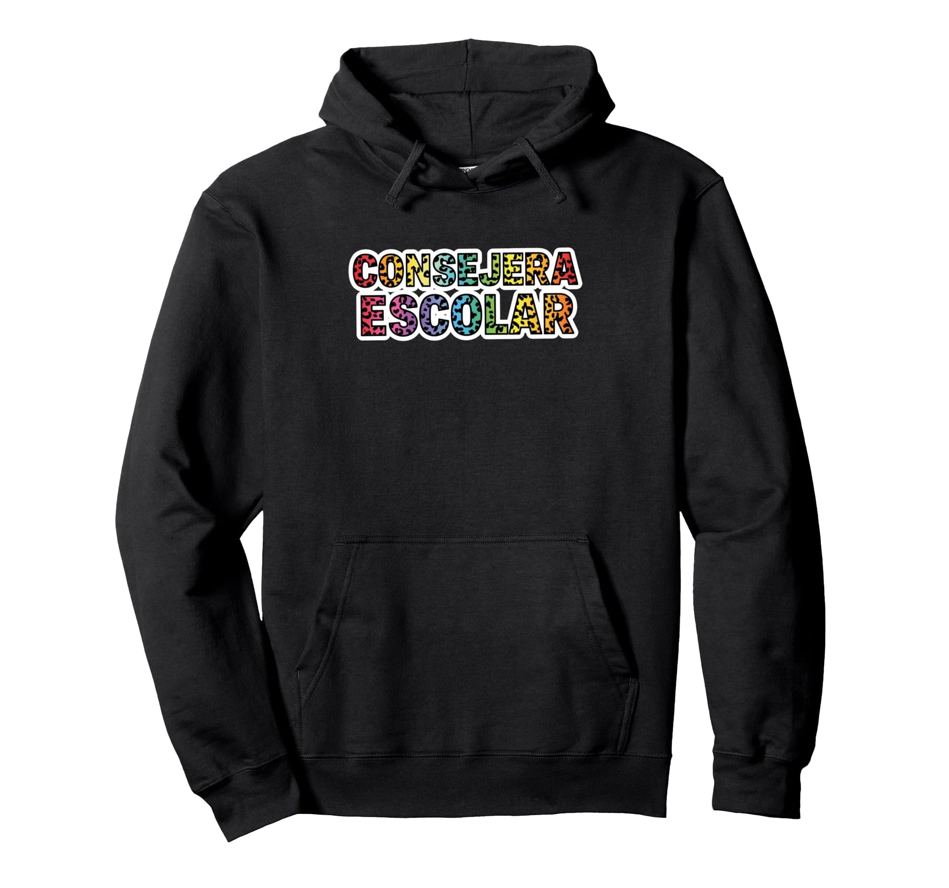 Consejera Escolar Leopard Guidance Hoodie - Novelty Apparel Unisex - T-Shirt, Sweatshirt, Hoodie