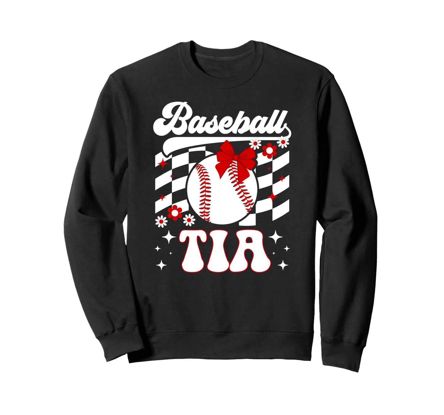 Baseball Tia Groovy Tia Baseball Sweatshirt - Graphic Print for Adults - T-Shirt, Sweatshirt, Hoodie