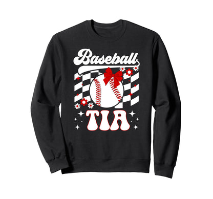 Baseball Tia Groovy Tia Baseball Sweatshirt - Graphic Print for Adults - T-Shirt, Sweatshirt, Hoodie