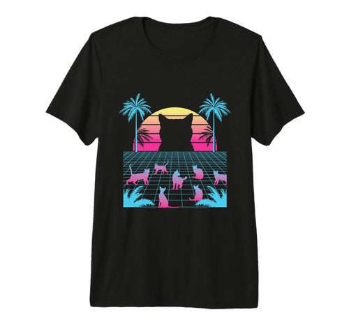 Vaporwave Cat Aesthetic Egirl Eboy T-Shirt - Custom Art Print Men Women - T-Shirt, Sweatshirt, Hoodie