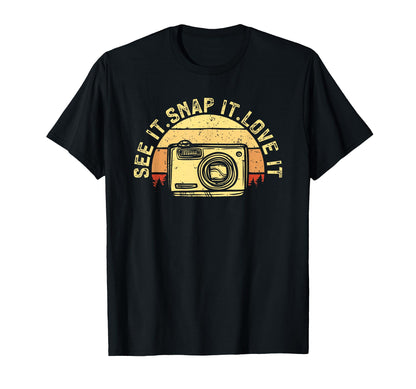 Photo Camera Photographer Flash People T-Shirt - Graphic Print for Adults - T-Shirt, Sweatshirt, Hoodie