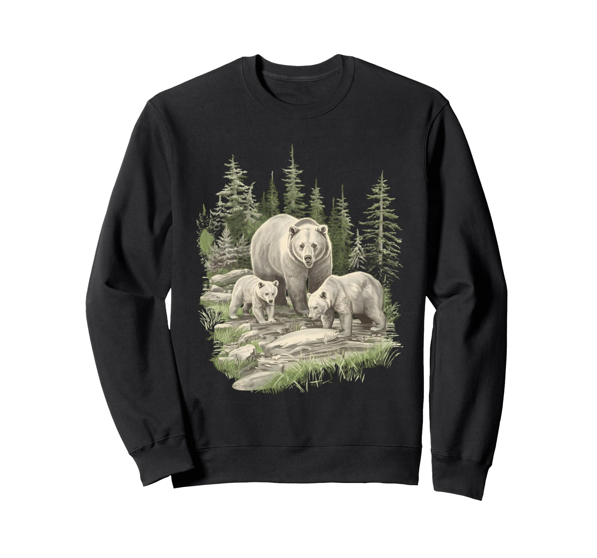 Grizzly Bears Wilderness 1990 Brown Sweatshirt - Novelty Apparel Men Women - T-Shirt, Sweatshirt, Hoodie