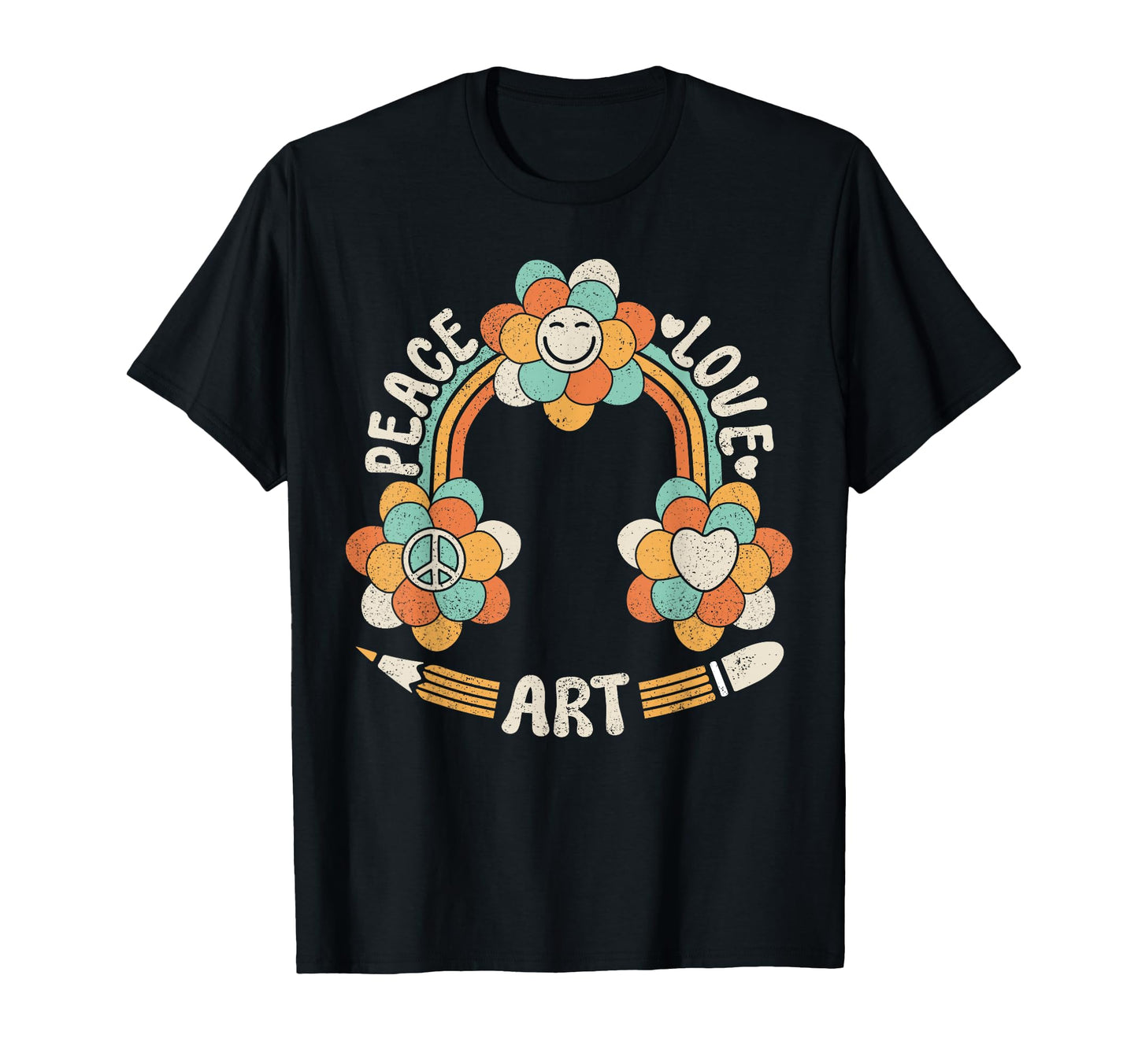 60S 70S Groovy Rainbow Painting T-Shirt - Streetwear Style Men Women - T-Shirt, Sweatshirt, Hoodie