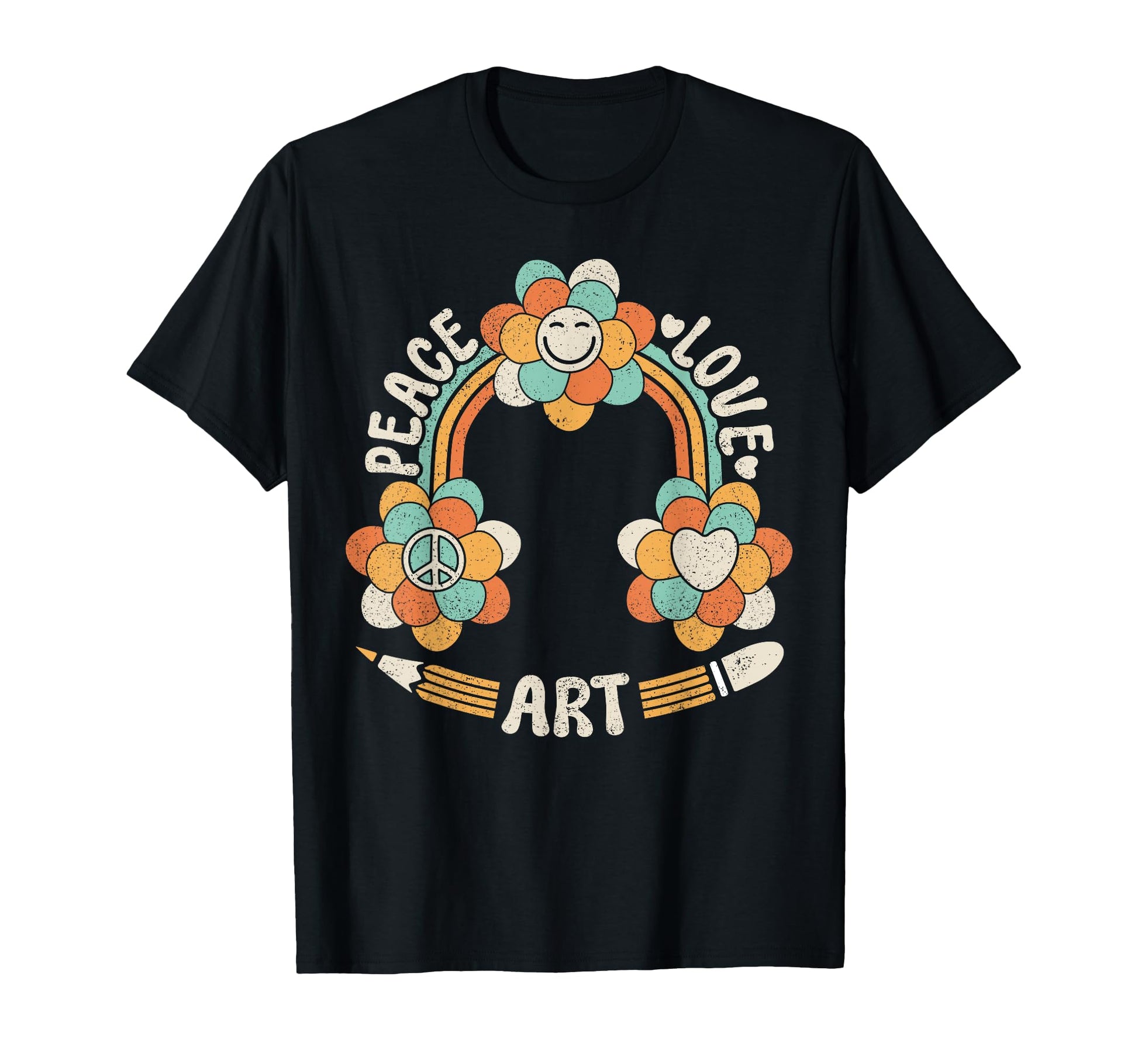 60S 70S Groovy Rainbow Painting T-Shirt - Streetwear Style Men Women - T-Shirt, Sweatshirt, Hoodie
