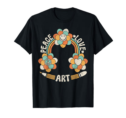 60S 70S Groovy Rainbow Painting T-Shirt - Streetwear Style Men Women - T-Shirt, Sweatshirt, Hoodie