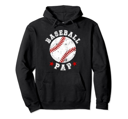 Baseball Pap Grandpa Best Pap Hoodie - Fun Novelty Design Men Women - T-Shirt, Sweatshirt, Hoodie