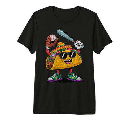 Funny Taco Baseball Player Coach Dad T-Shirt - Novelty Apparel for Adults - T-Shirt, Sweatshirt, Hoodie