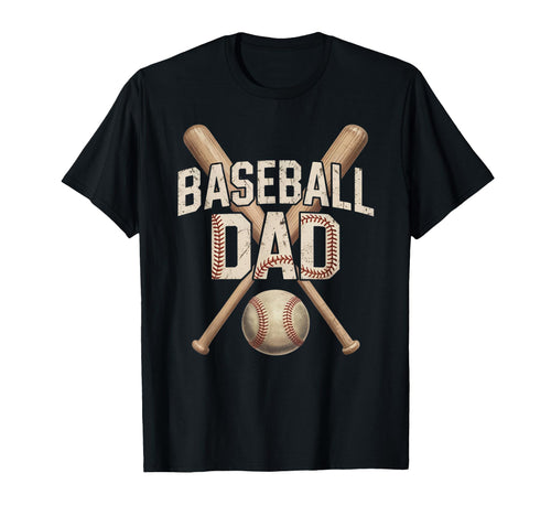 Baseball Dad Funny Sport Father T-Shirt - Custom Art Print Men Women - T-Shirt, Sweatshirt, Hoodie